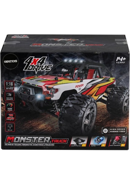 866-1612 1:16 Kumandalı Motor 70 Km/h 4x4