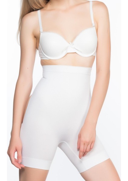 Beyaz Mı Emay 2032 Popo Açık Masajlı Boxer Korse