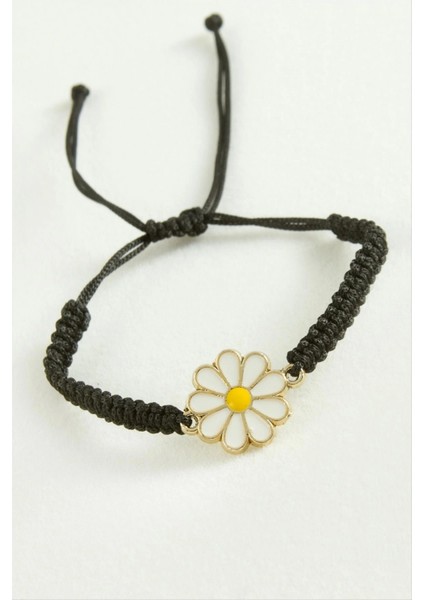 Papatya Makrome Ip Bileklik