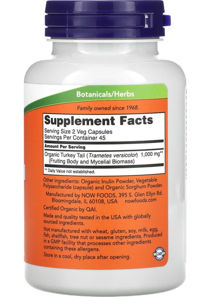 Turkey Tail 500 Mg – Organik Hindi Kuyruğu Mantarı Kapsülü – 90 Vejetaryen Kapsül fiyatları