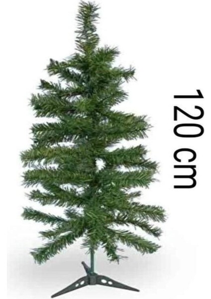 120 cm Yeşil Çam Ağacı ve Kar Spreyi Hediyesiyle Yılbaşı Süslemesi