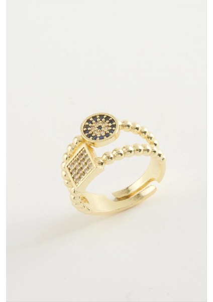 Ieg Kare Nazar Taşlı Yüzük