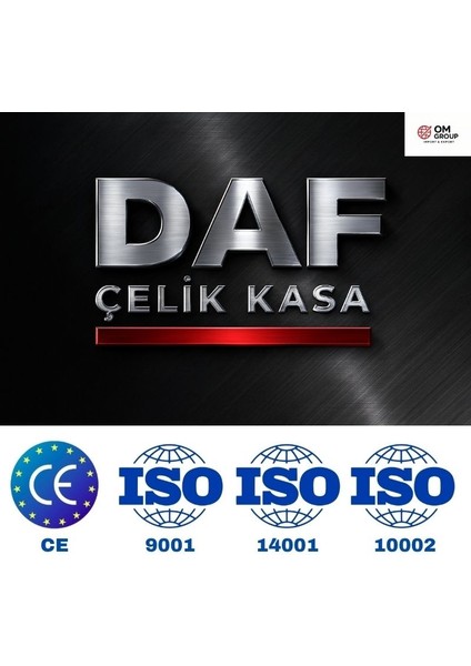 85 cm 105 kg Daf Çelik Kasa Yangına-Deprme Dayanıklı- Yerli Üretim