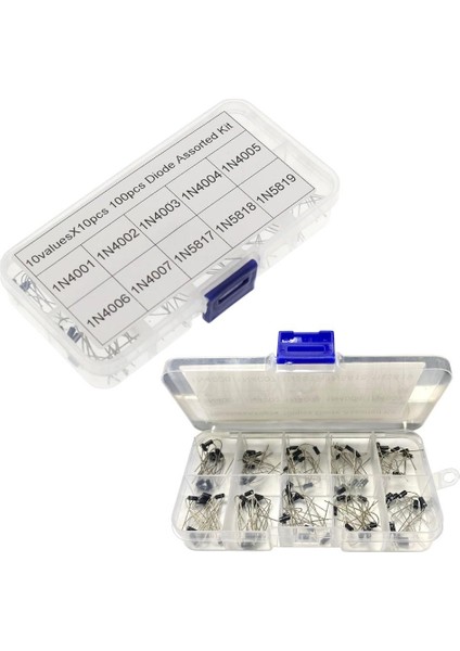 100ADET 10 Çeşit Kutulu Diyot Set