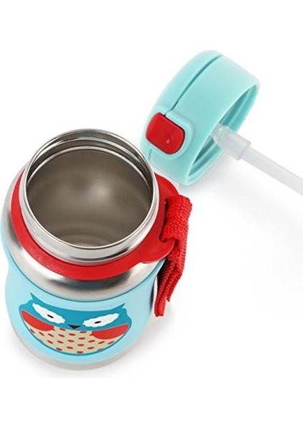Skip Hop Zoo Pipetli Paslanmaz Çelik Suluk 350 ml Baykuş modelleri