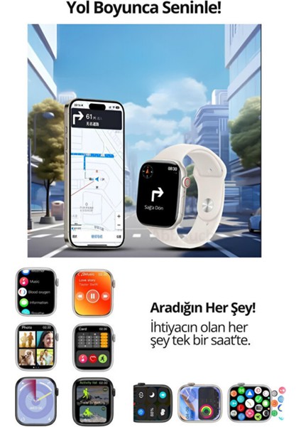 Watch S10 Pro Akıllı Saat Iphone ve Android Tüm Telefonlara Uyumlu Türkçe Akıllı Kol Saati modelleri