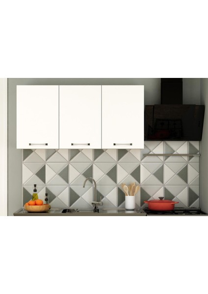 180 cm Mutfak Dolabı Üst Modül Beyaz