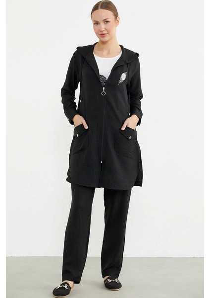 Sementa 76473 Büyük Beden Keten Görünümlü Üçlü Takım indirimleri