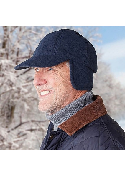 Kulaklı Lacivert Kaşe Şapka Kışlık Kaşe Erkek Şapka fiyatları