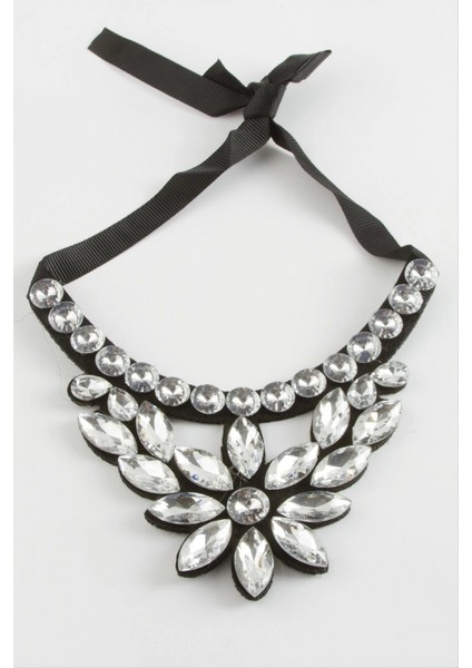 Ieg Çiçek Taşlı Yaka Kolye