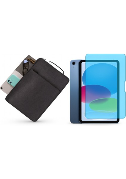 Apple iPad Air 2 9.7" Tablet Uyumlu 12.9 Inç Tablet Kılıfı Çantası ve Ekran Koruyucu