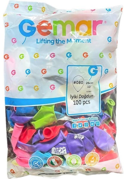 Gd-90 Doğum Günü Balonu 100 Adet -Dinamik Oyuncak