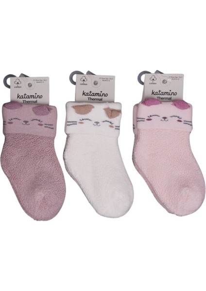 Nessiworld Mikaya Kız Bebek Havlu Soket Çorap K45913 Asorti