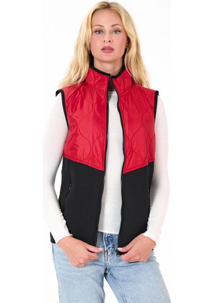 Kadın Fermuar Detaylı Kapitoneli Spor Şişme Yelek fiyatları