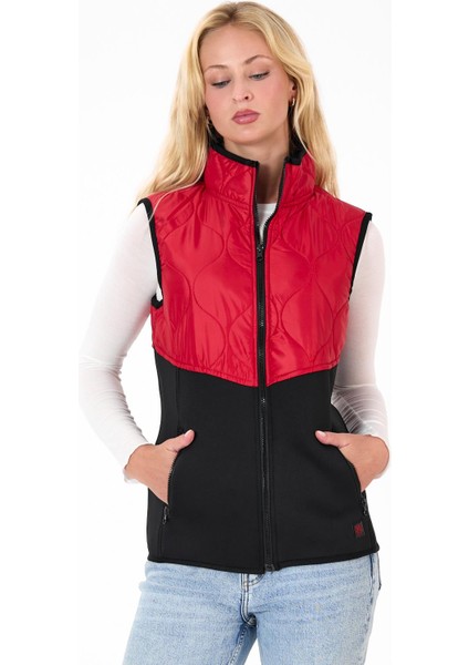 Kadın Fermuar Detaylı Kapitoneli Spor Şişme Yelek modelleri