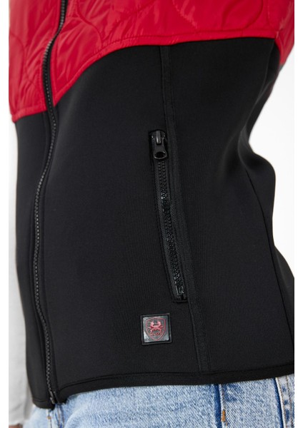 Kadın Fermuar Detaylı Kapitoneli Spor Şişme Yelek indirimleri