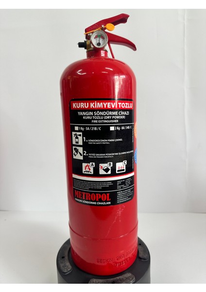 Yangın Tekne Sertifikalı 2 kg Toz Yangın Tüpü 4yıl Garanti