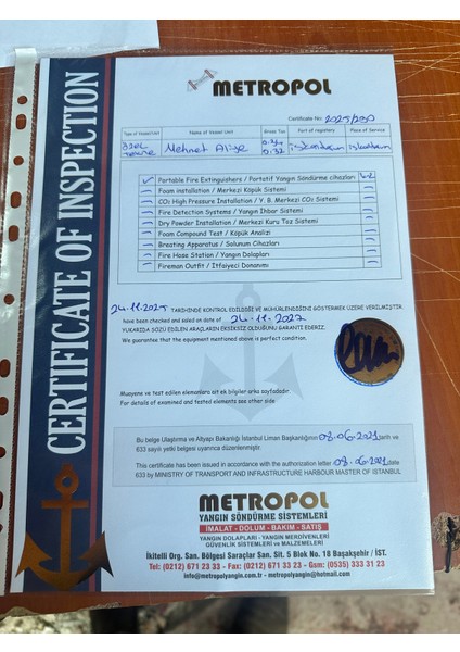 Yangın Tekne Sertifikalı 2 kg Toz Yangın Tüpü 4yıl Garanti modelleri