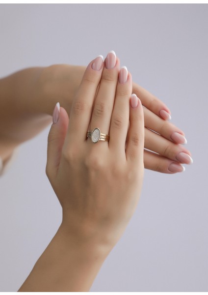 Nar-in Altın Mücevherat Tasarım Altın Yüzük 029