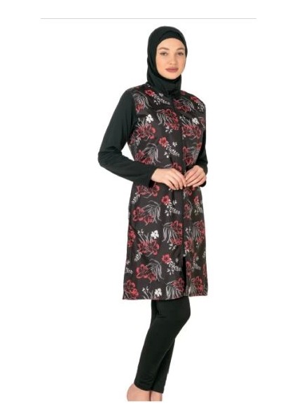 Fantasy 3435 Bayan Desenli Tesettür Mayo