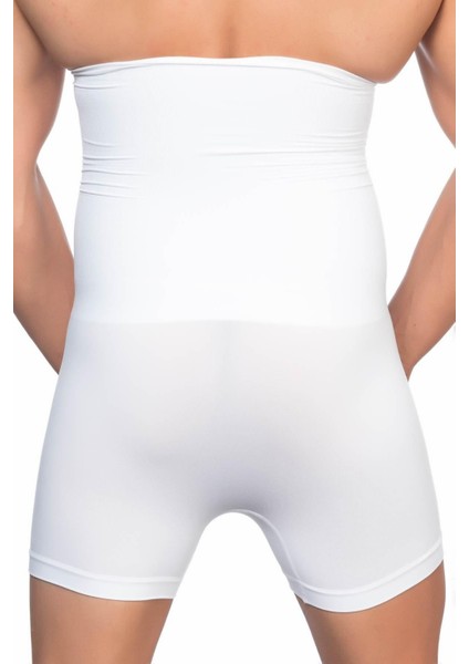 Beyaz Mı Emay E1005 Erkek Yüksek Bel Double Boxer Korse modelleri