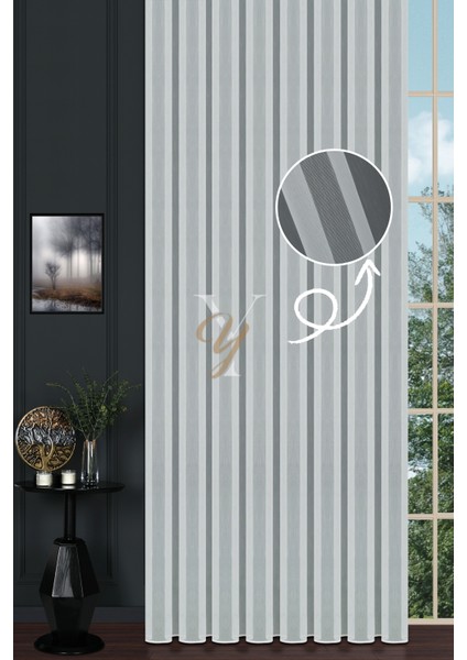 Elif 1204 Tül Perde V-Ekru ( Ttm )