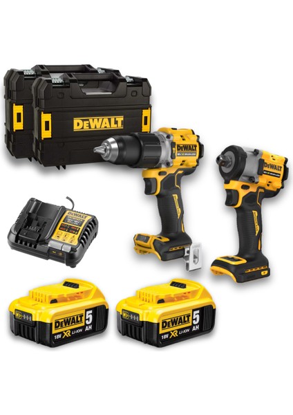 DCD805P2T + DCF922NT 18V Xr Süper Ikili Set (2×5AH Akü + Şarj + Tstak)