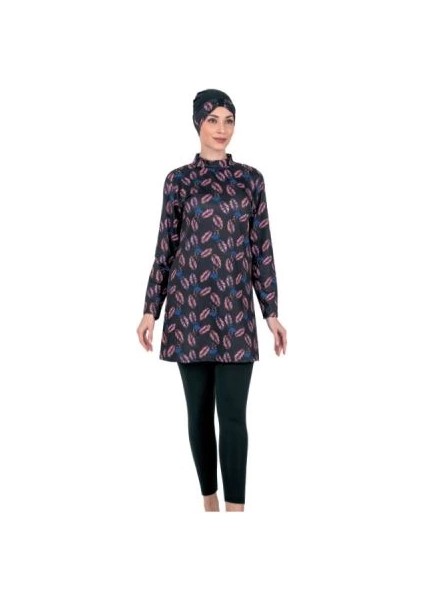 Fantasy 3310 Bayan Yaprak Desenli Tesettür Mayo