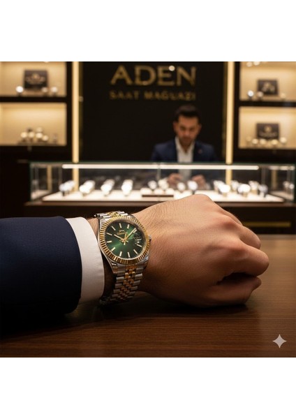 SL.09.2509.1.02 Erkek Kol Saati – 41,5 mm - Koyu Yeşil Kadran – Rolex Tasarım fiyatları