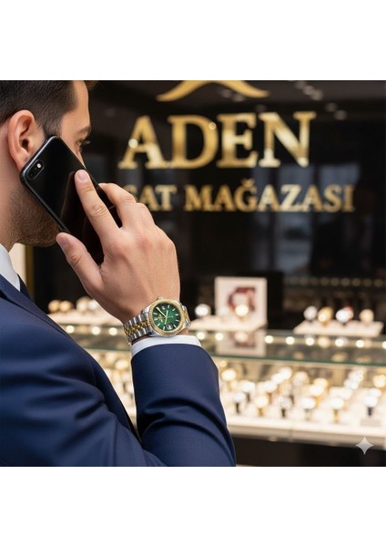 SL.09.2509.1.02 Erkek Kol Saati – 41,5 mm - Koyu Yeşil Kadran – Rolex Tasarım modelleri