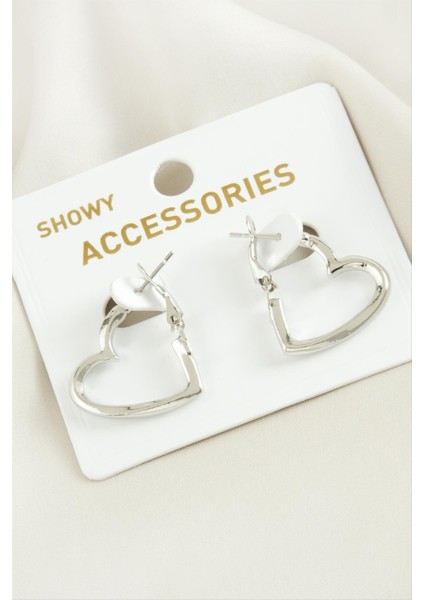 Kalp Trend Metal Küpe 2 cm