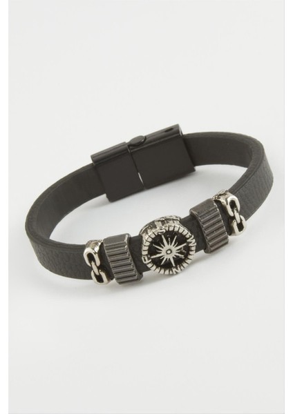 Yıldız Kaliteli Mıknatıslı Suni Deri Bileklik