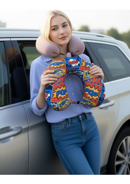 Seyahat Boyun Yastığı U Tip Klipsli