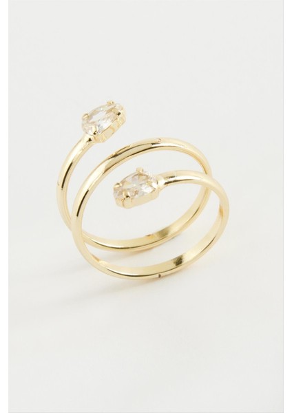 Oval Zirkon Taşlı Yüzük