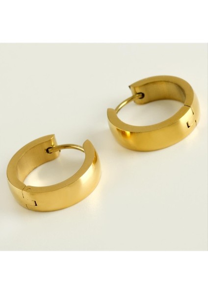 Halka Lüks Çelik Küpe 1,5 cm