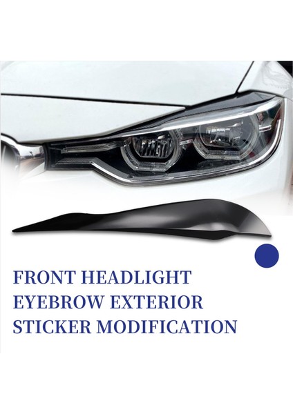 2pcs Parlak Siyah Ön Far Kapağı Kafası Işık Lambası Göz Kapağı Kaş Döşeme Abs -Bmw F30 F35 2013-2019 (Yurt Dışından) fırsatları