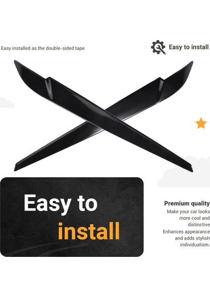 Ön Far Kapağı Kafası Işık Lambası Göz Kapağı Kaş Döşeme Abs Bmw X5 X6 F15 F16 2014-2018 Parlak Siyah (Yurt Dışından) indirimleri