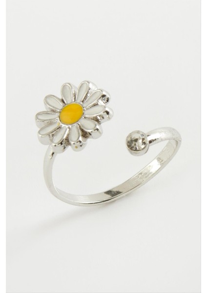 Papatya Mineli Taşlı Yüzük
