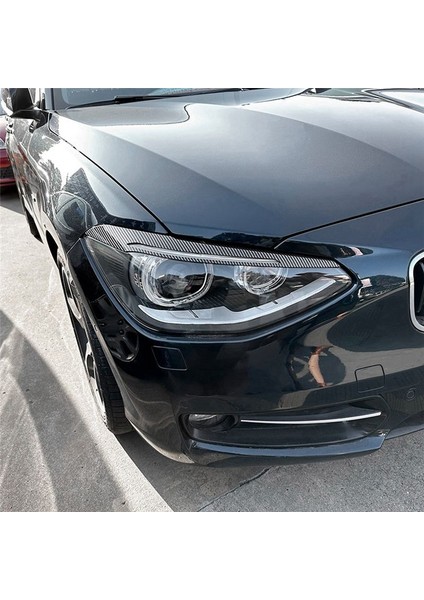 Bmw 1 Serisi F20 F21 Için 2011-2014 Karbon Fiber Ön Far Kapağı Garnitür Strip Kaş Kapak Döşeme Sticker (Yurt Dışından) modelleri