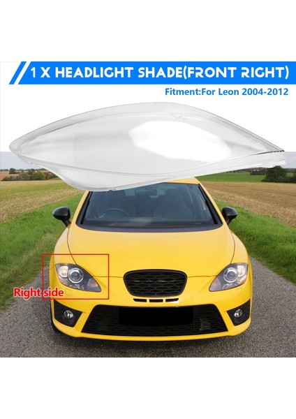 Koltuk Için Leon 2004-2012 Araba Far Lens Kabuk Far Kapağı Pleksiglas Lamba Gölgesi Şeffaf Abajur Konutu A (Yurt Dışından) fırsatları