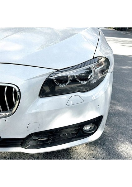 Bmw 5serıes F10 F11 Için Yazı Aşama 15-17 Karbon Fiber Ön Far Kapağı Garnitür Strip Kaş Kapağı Döşeme Sticker (Yurt Dışından) fırsatları