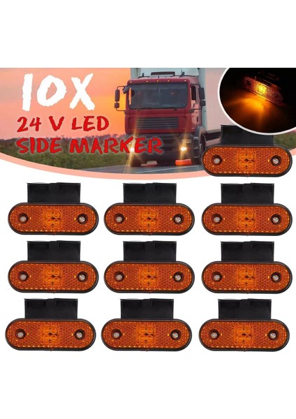 10PCS 24V LED Araba Kamyonu Yan Işaretçi Işıkları Turn Sinyal Lambası Arka Kuyruk Işığı Pickup Römork Karavan Otobüs Teknesi Rv Kamyon (Yurt Dışından) fiyatları