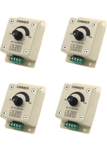 4x Dc 12V-24V LED Dimmer Denetleyicisi 5050 3528 LED Şerit Için Tek Renk Ayarlayın (Yurt Dışından)