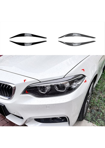 Bmw 2 Serisi F22 F23 2015-2019 Ön Far Kapağı Garnitür Şerit Kaş Kapağı Döşeme Çıkartması Karbon Fiber (Yurt Dışından) fırsatları