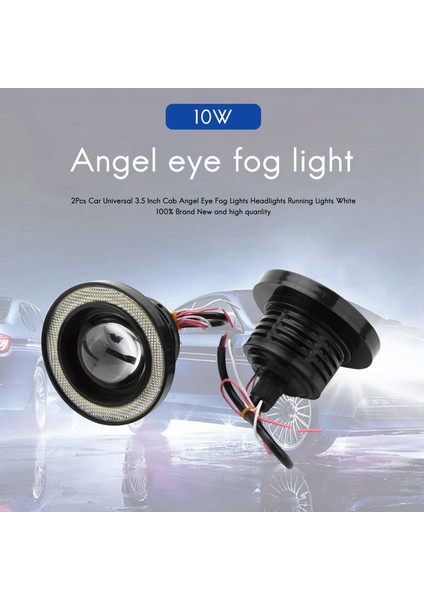 4pcs Araba Evrensel 3 5 Inç Cob Angel Göz Sisleri Farlar Koşu Işıkları Beyaz (Yurt Dışından) indirimleri