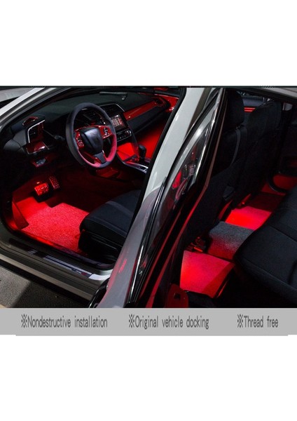 Araba Iç Atmosfer Işık Ayar Arayüzü Honda Civic Accord Için LED Ortam Ayak Işıkları 10 Crv Rw 5th 16-22 (Yurt Dışından) fırsatları