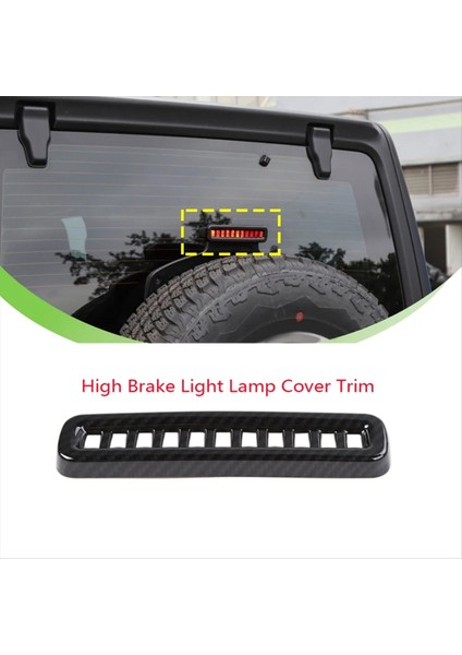 Karbon Fiber Araç Yüksek Fren Işık Lambası Kapak Jeep Wrangler Jl Gladiator Jt 2018-2023 (Yurt Dışından) modelleri