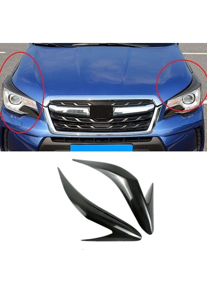 Subaru Forester Için 2013-2018 Karbon Fiber Araba Sticker Ön Farlar Kaş Göz Kapağı Trim Kapak Aksesuarları (Yurt Dışından) fiyatları