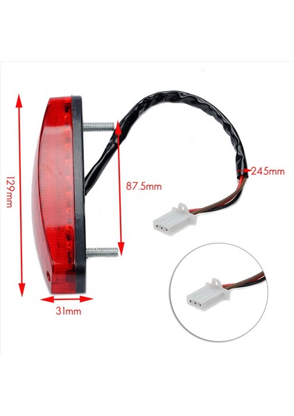 2x Atv 12V 3 Tel Fren Durdur Işık Lisansı Atv Off Road Motosiklet Sinyal Lambası Aksesuarları Araba Işıkları (Yurt Dışından) fiyatları