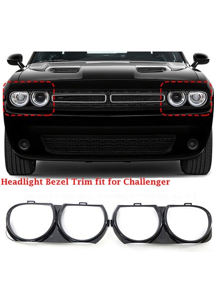 1 Çift Ön Far Lambası Çerçeve Izgara Çerçevesi Dodge Challenger Için 2015-2021 68259053AB 68259052AB (Yurt Dışından) modelleri